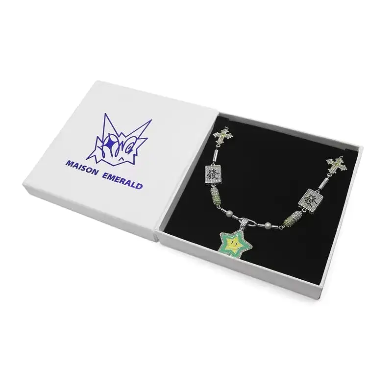 Star Smiley Cross Capsule Mahjong Diamond Necklace