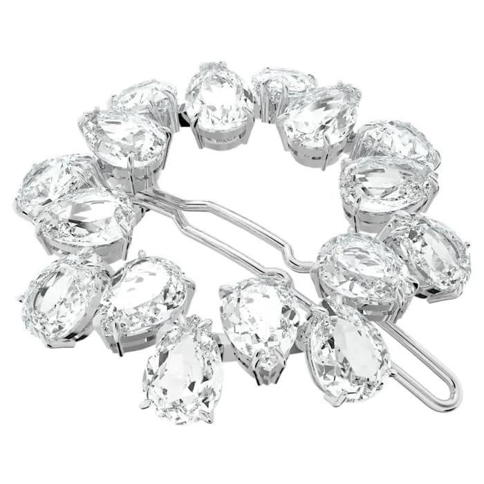 Swarovski Hair Clip Pear cut crystals White Rhodium plated