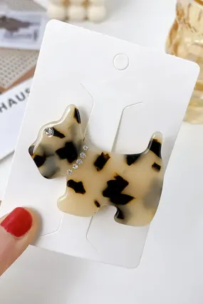 Terrier Hair Clip | Beige/Black | Hrspnde fra By Timm