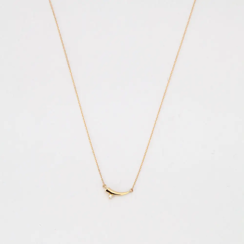 Thorn Tiny Single Diamond Necklace