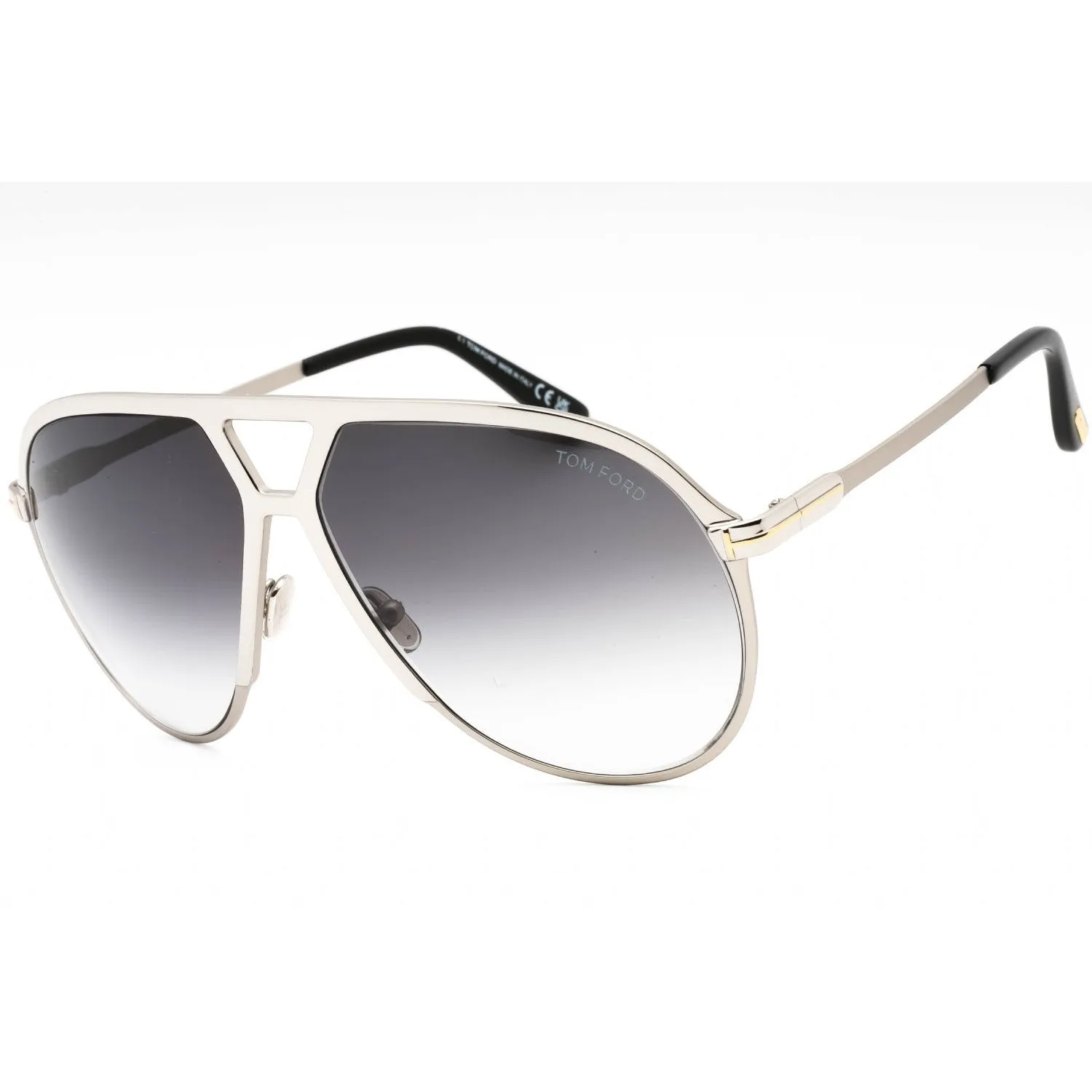 Tom Ford FT1060 Sunglasses shiny palladium / gradient smoke