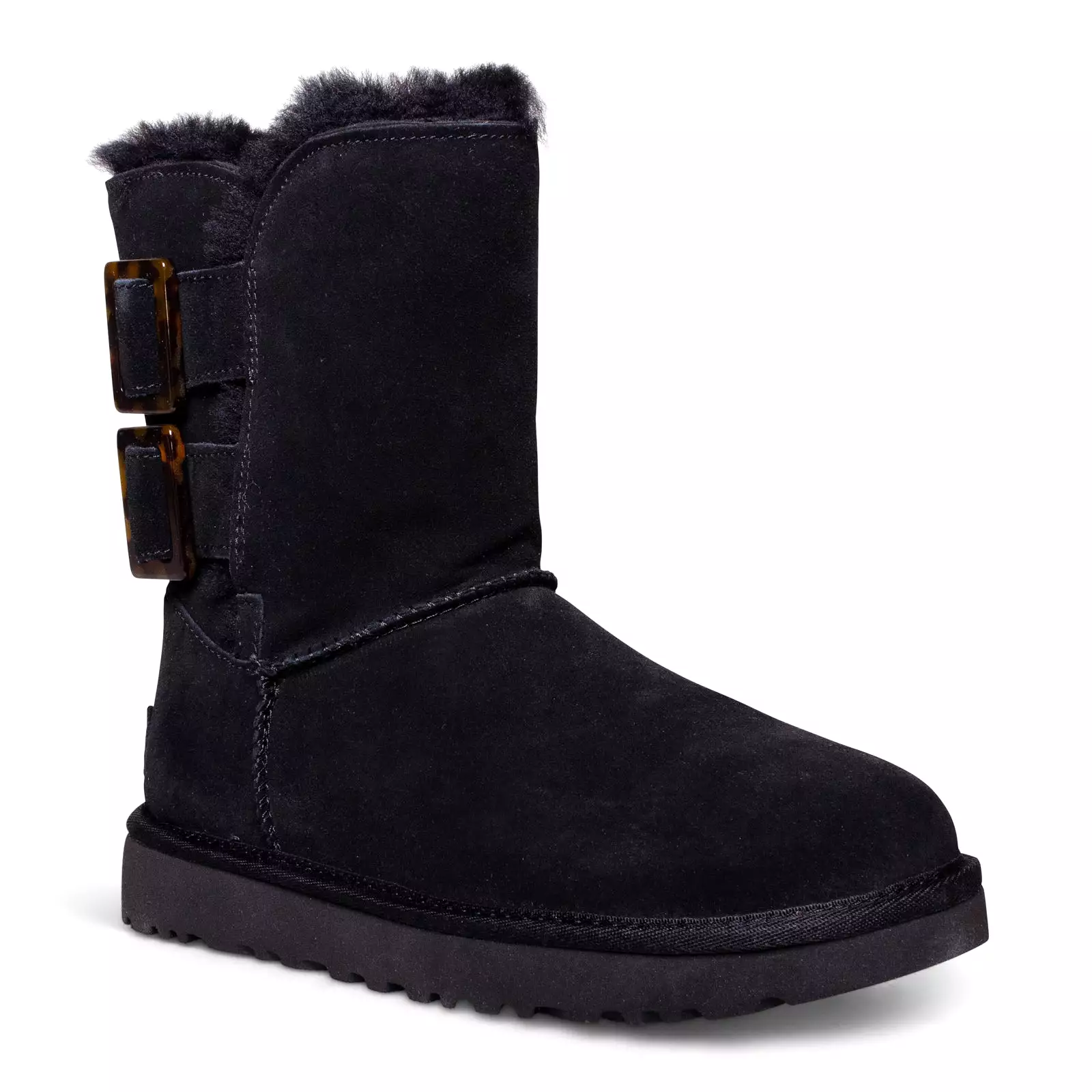 UGG Bailey Fashion Buckle Black Boots - Women's