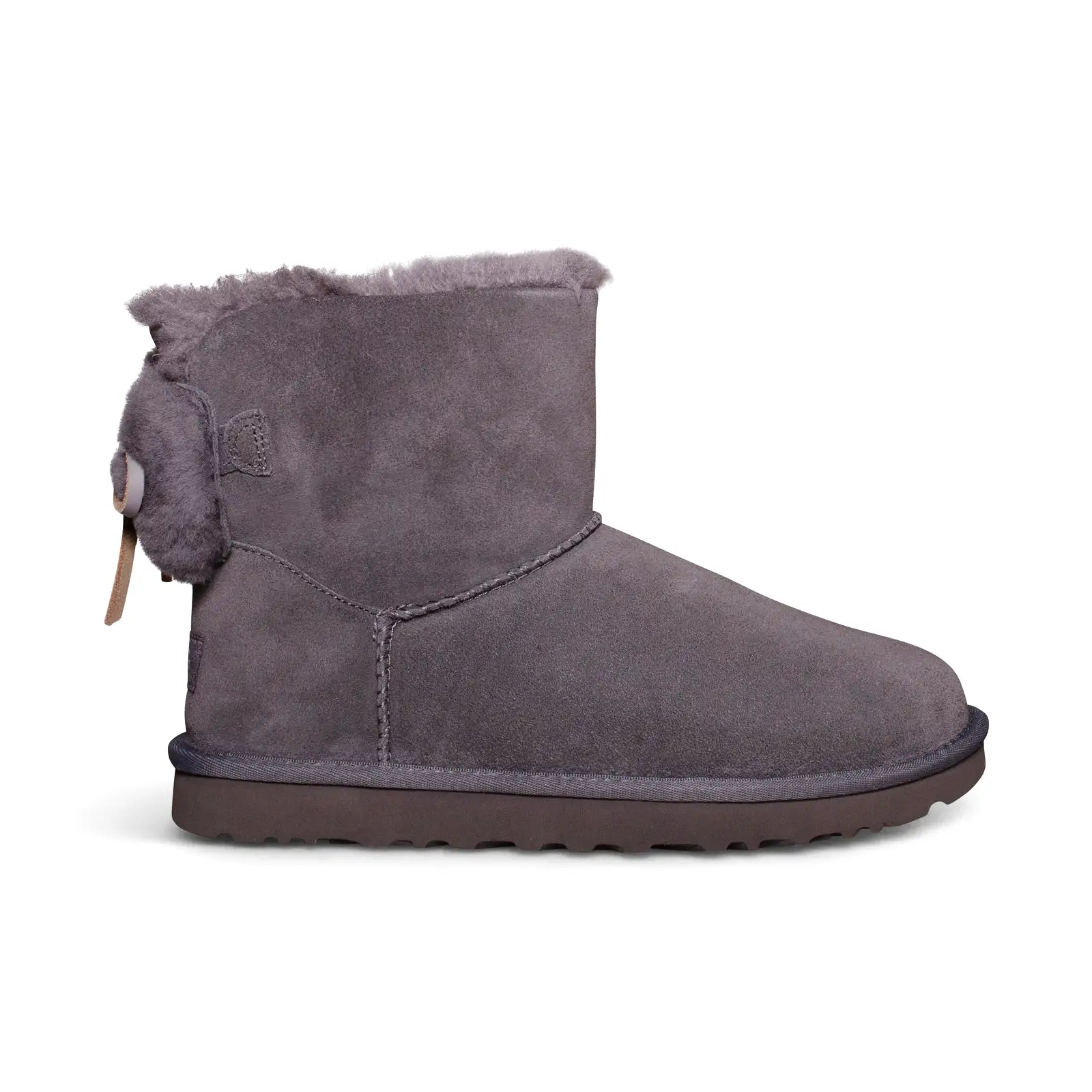 UGG Classic Double Bow Mini Charcoal Boots - Women's