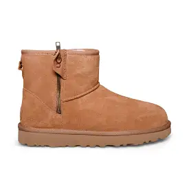 UGG Classic Mini Bailey Zip Chestnut Boots - Women's