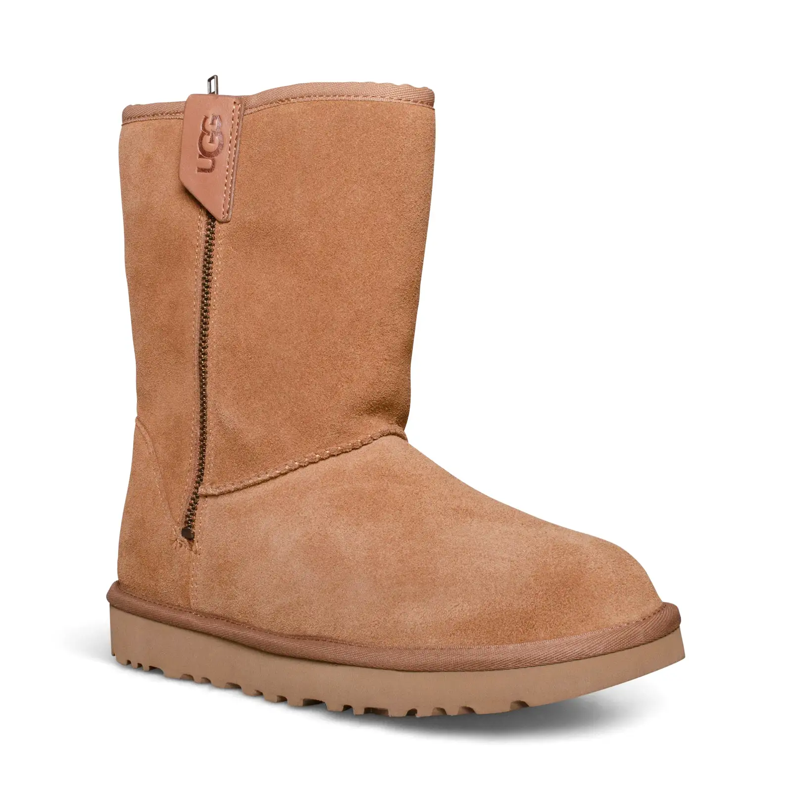 UGG Classic Short Bailey Zip Chestnut Boots - Women's