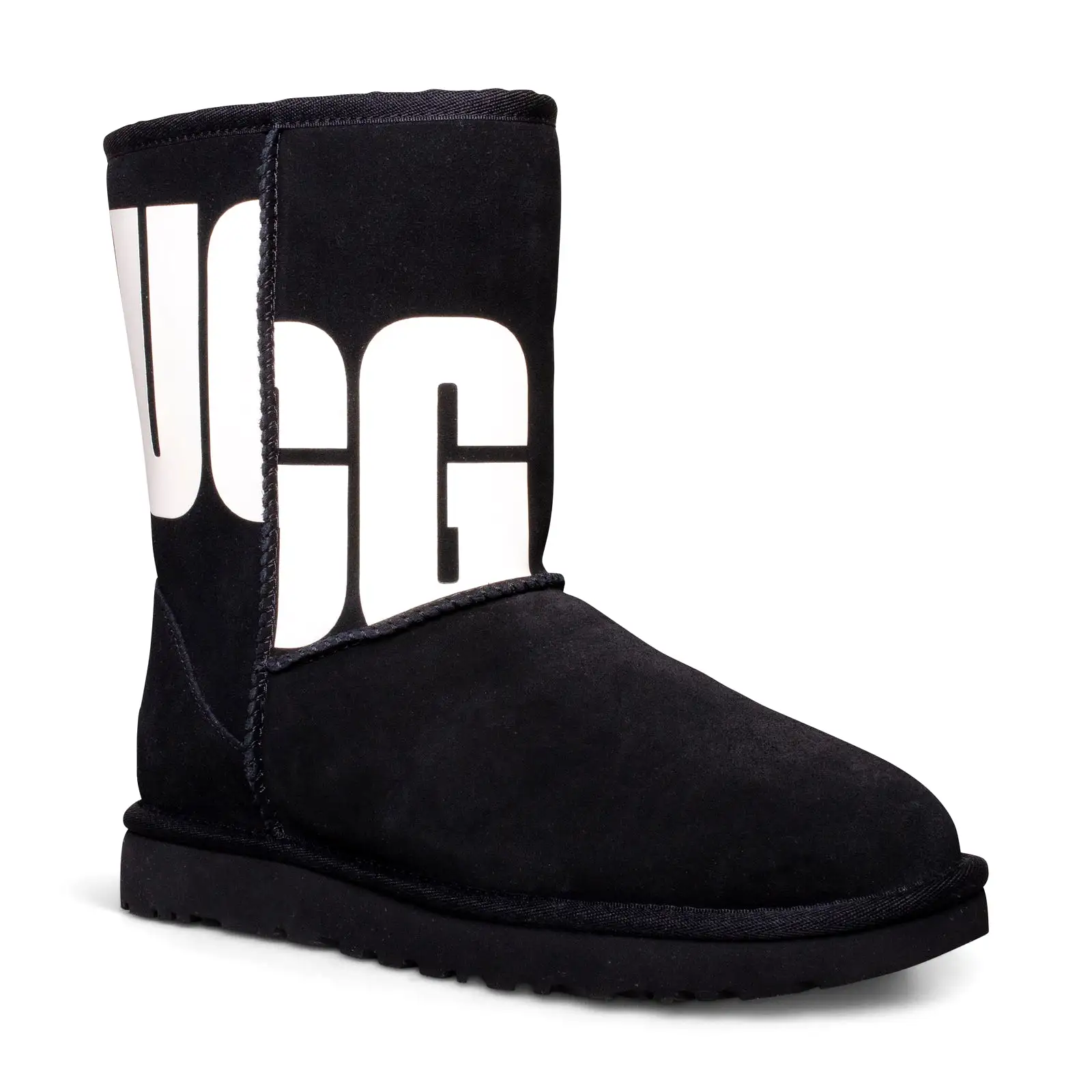 UGG Classic Short II Chopd Black Water Boots - Women's