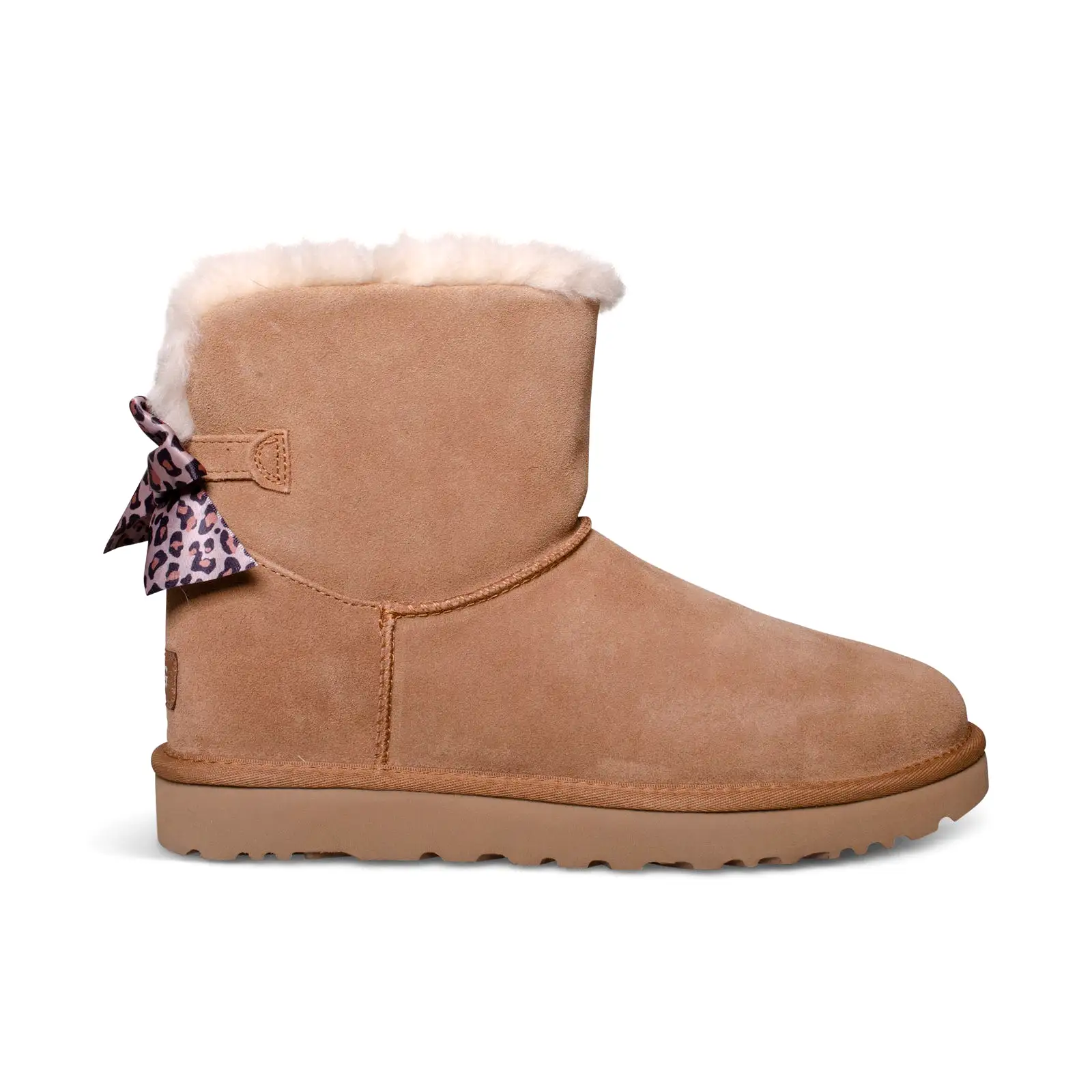 UGG Mini Bailey Bow Leopard Chestnut Boots - Women's