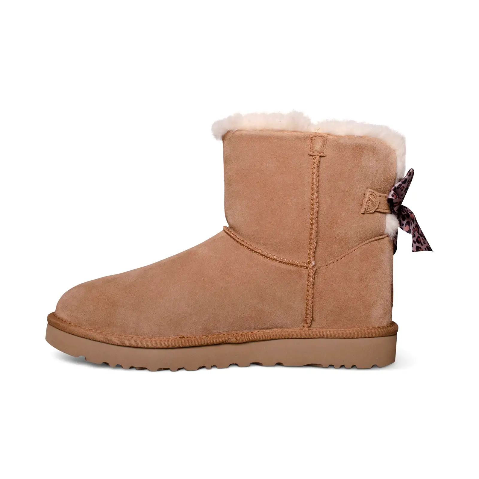 UGG Mini Bailey Bow Leopard Chestnut Boots - Women's