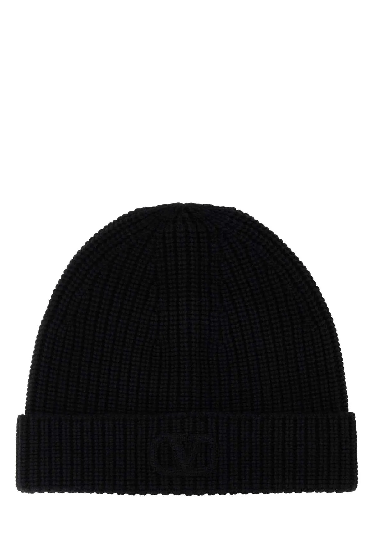 Valentino Garavani Black Wool Beanie Hat