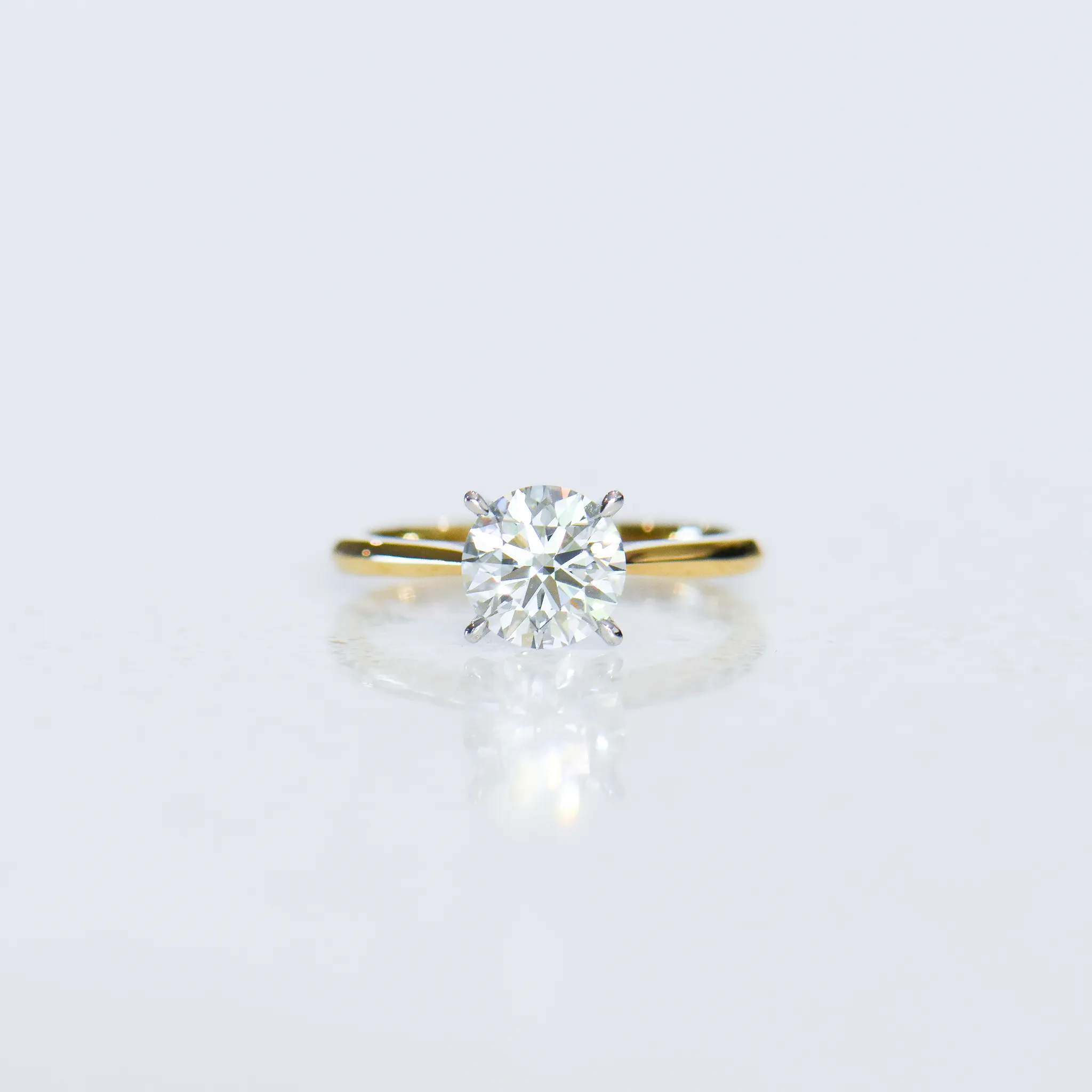 Vera | Round Brilliant Solitaire Diamond Engagement Ring - Four Prong