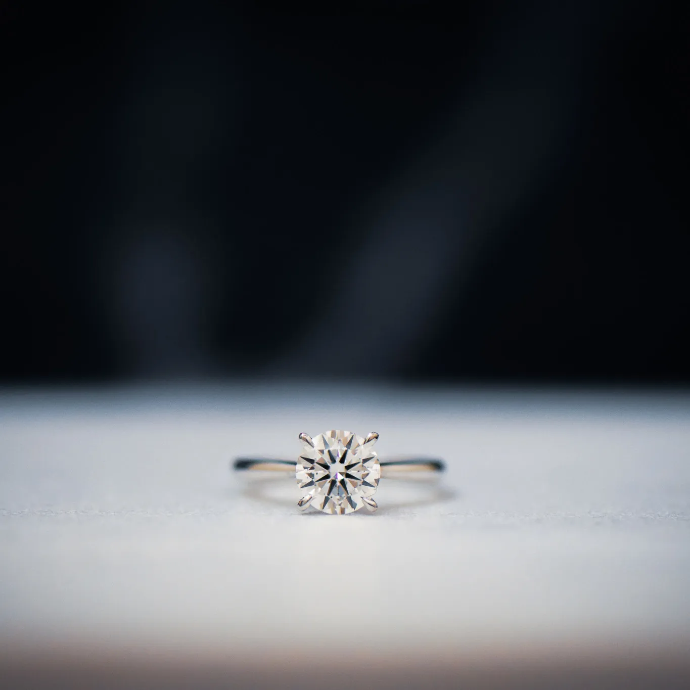 Vera | Round Brilliant Solitaire Diamond Engagement Ring - Four Prong