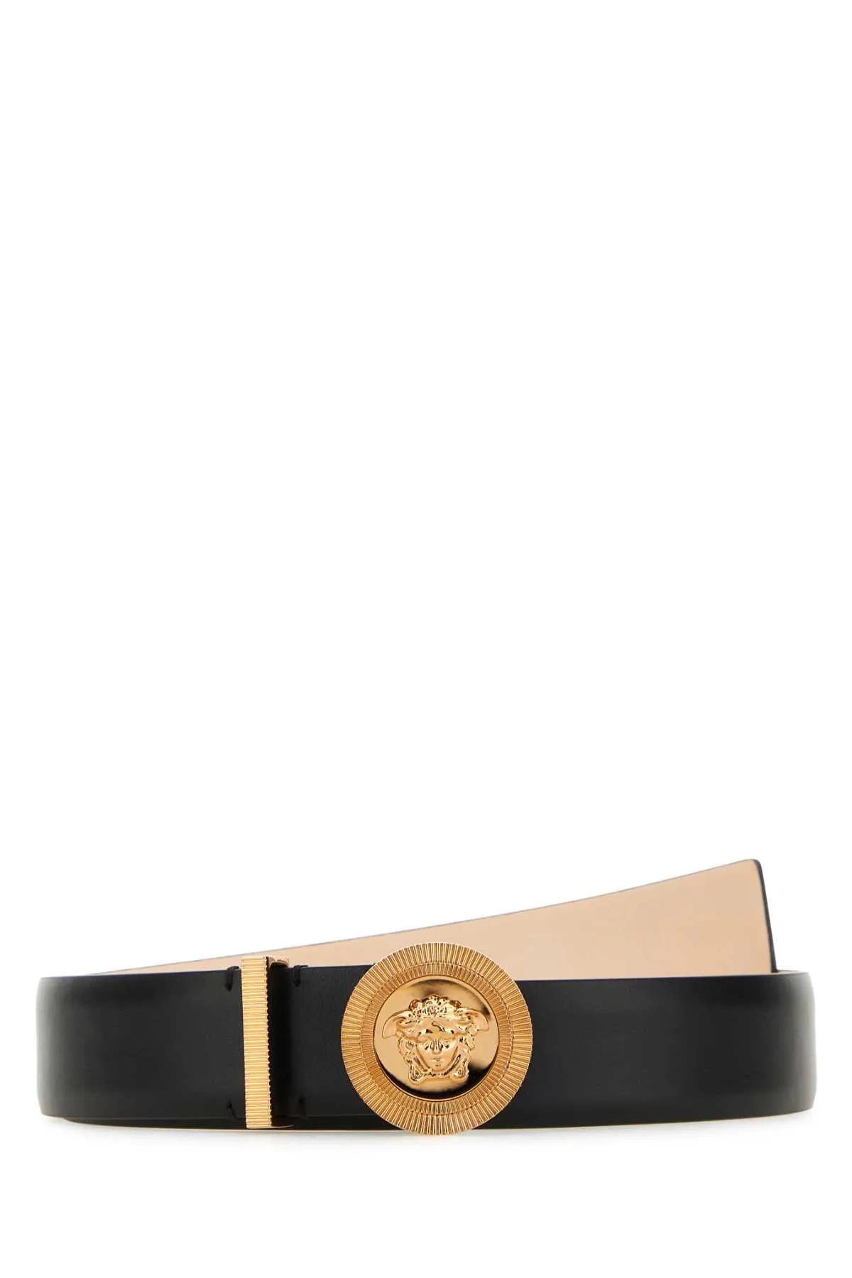 Versace Black Leather Belt