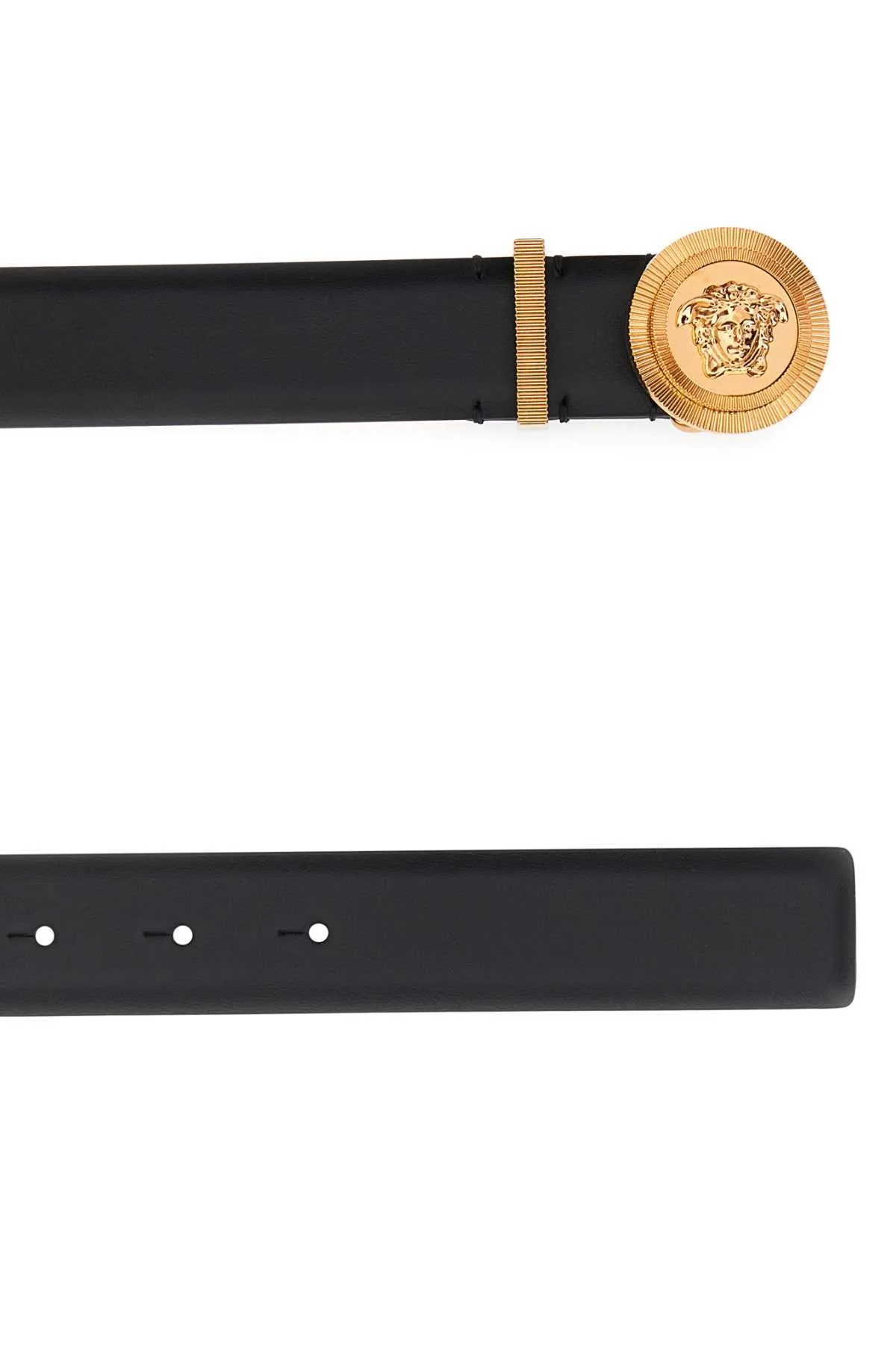 Versace Black Leather Belt