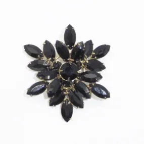 Vintage Black Stone Brooch by Regency