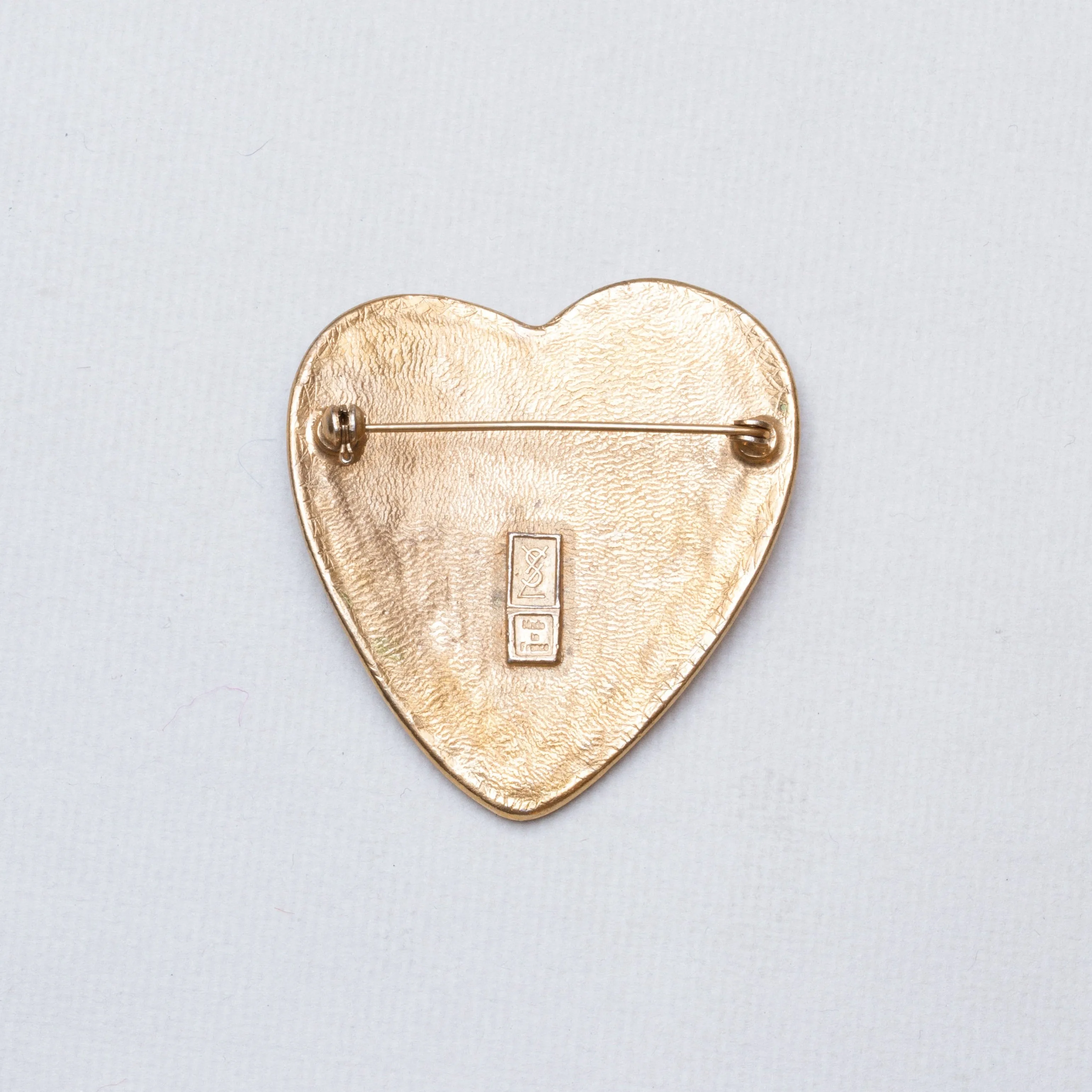 Vintage Gold Heart Brooch