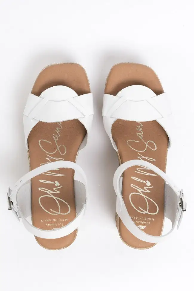 Wedge Sandals, White