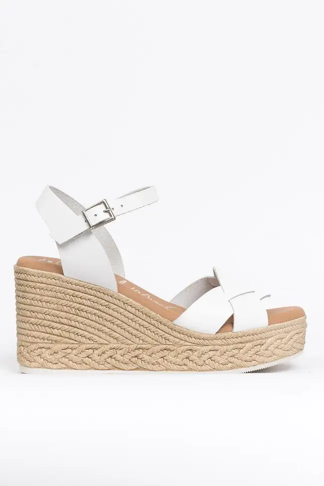 Wedge Sandals, White