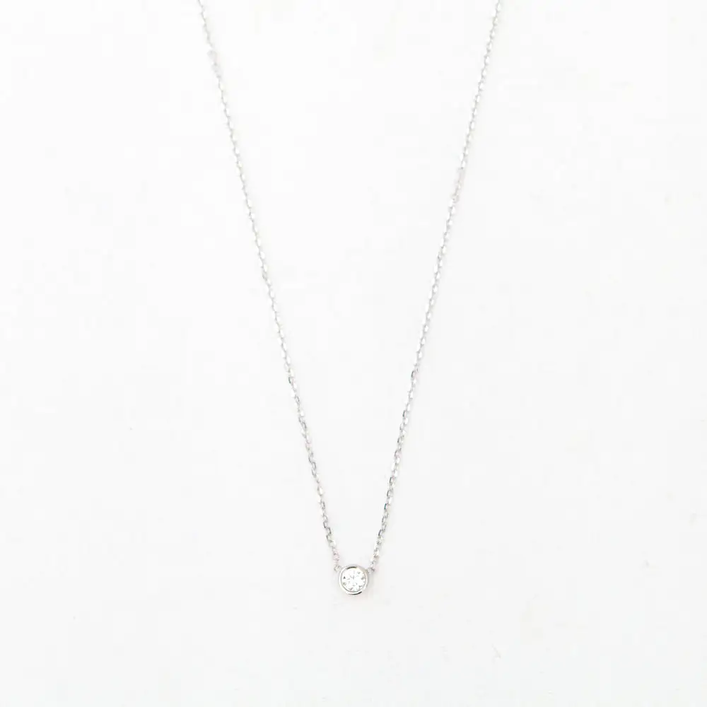 White Gold Barely-There Diamond Necklace