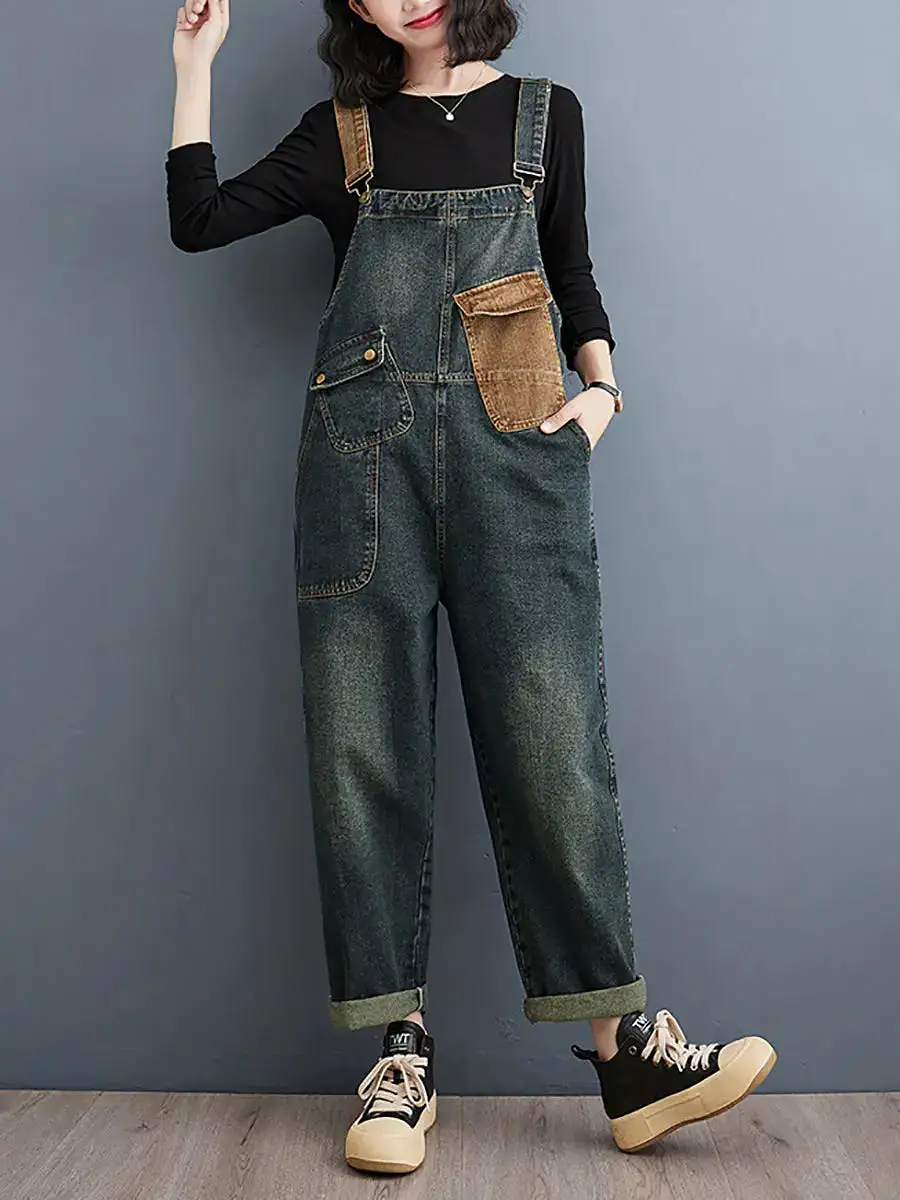 Women Denim Loose Jumpsuits