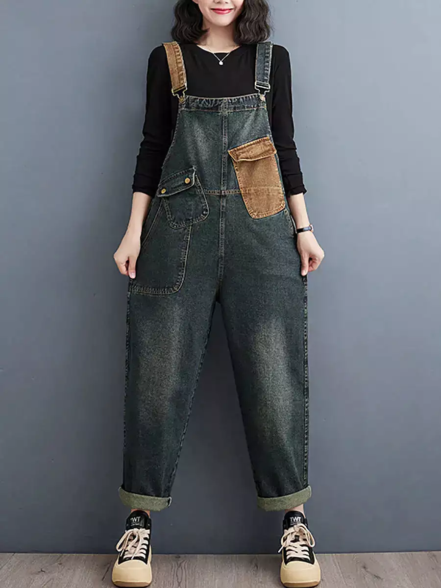 Women Denim Loose Jumpsuits