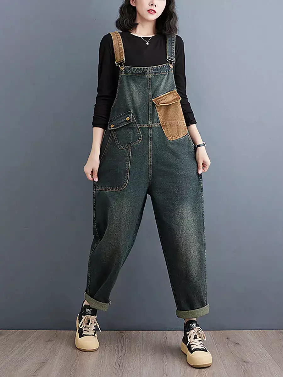 Women Denim Loose Jumpsuits