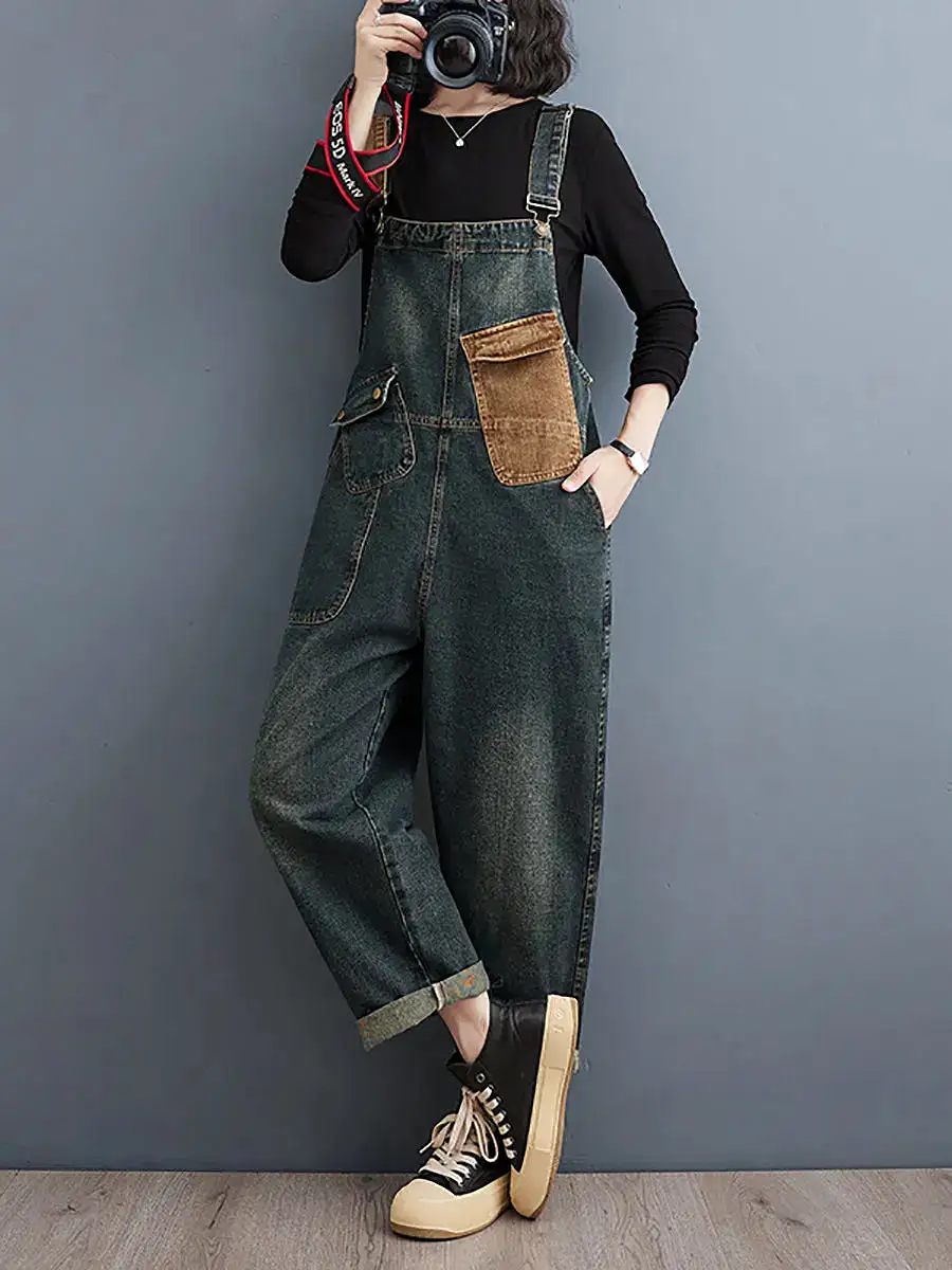 Women Denim Loose Jumpsuits