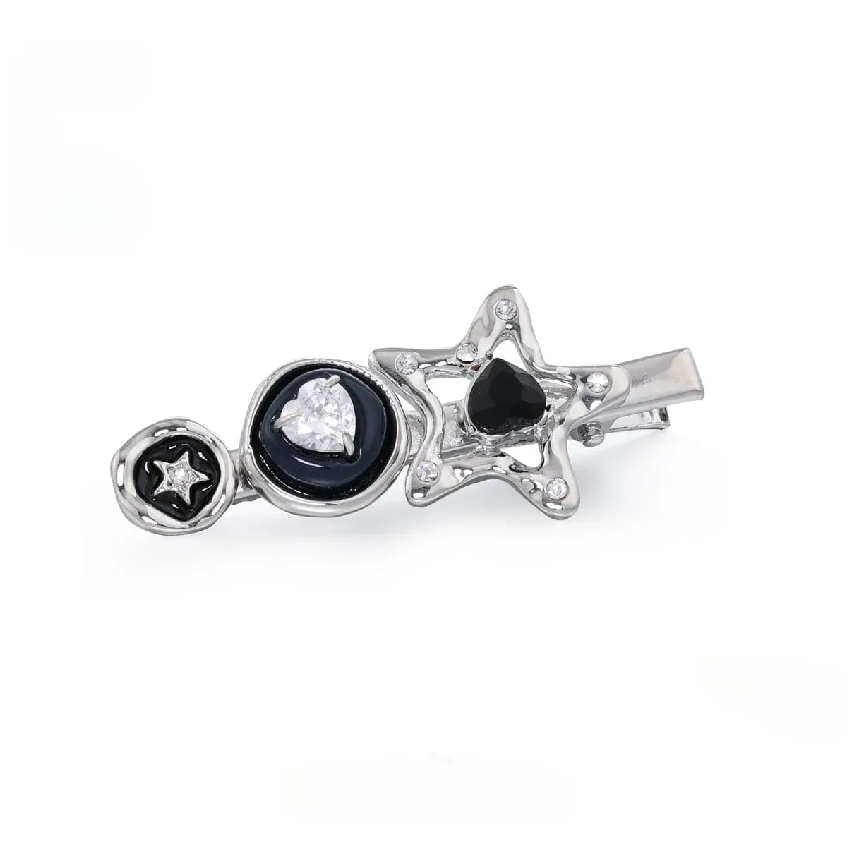 Women's Punk Diamante Star Hair Clip