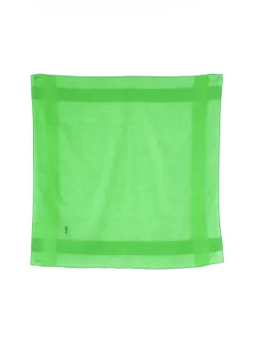 Yves Saint Laurent Green Cotton Gauze Scarf